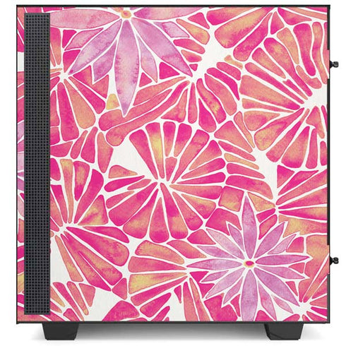 Cat Coq Pink Water Lilies NZXT H510 Compact ATX Mid-Tower Case Skin