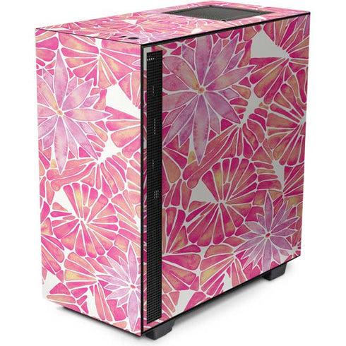 Cat Coq Pink Water Lilies NZXT H510 Compact ATX Mid-Tower Case Skin