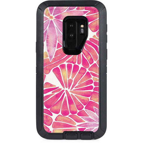 Cat Coq Pink Water Lilies Otterbox Defender Galaxy Skin