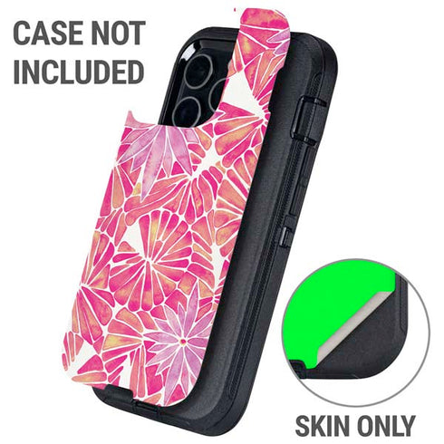 Pink Water Lilies by Cat Coq Otterbox Defender iPhone Skin
