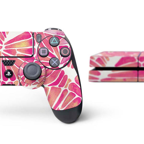 Cat Coq Pink Water Lilies PS4 Console and Controller Bundle Skin
