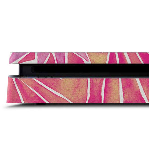 Cat Coq Pink Water Lilies PS4 Slim Skin