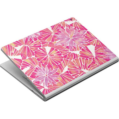 Cat Coq Pink Water Lilies Surface Book Skin