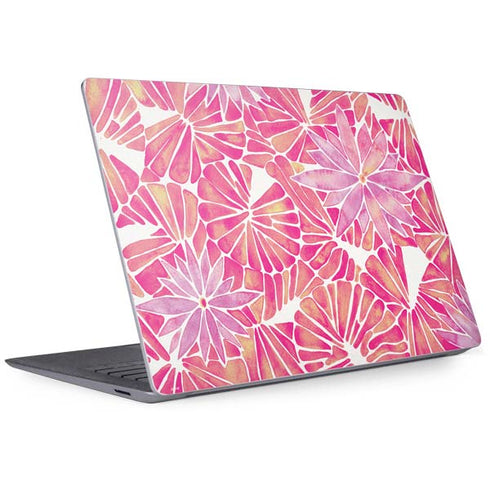 Cat Coq Pink Water Lilies Surface Laptop 3 13.5in Skin
