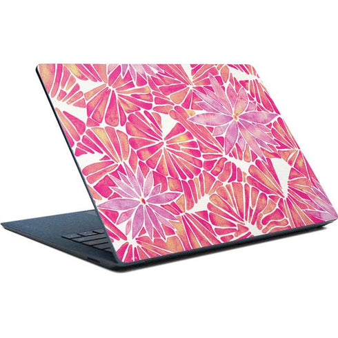 Cat Coq Pink Water Lilies Surface Laptop Skin