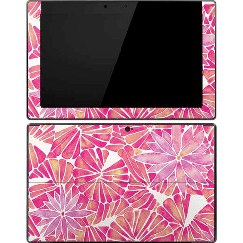 Cat Coq Pink Water Lilies Surface Pro Tablet Skin