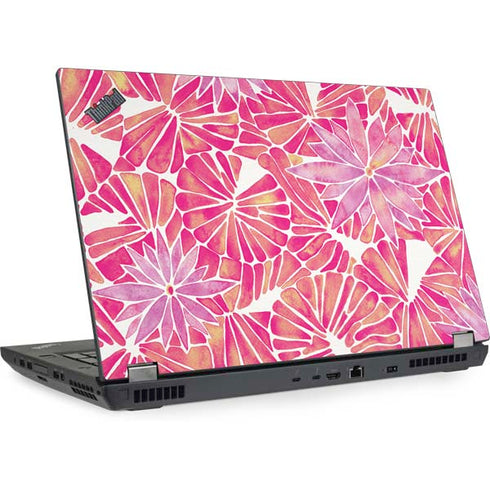 Cat Coq Pink Water Lilies Lenovo ThinkPad Skin