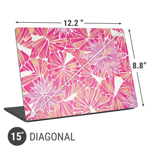Cat Coq Pink Water Lilies Universal Laptop 15in (12.2 x 8.8in) Skin