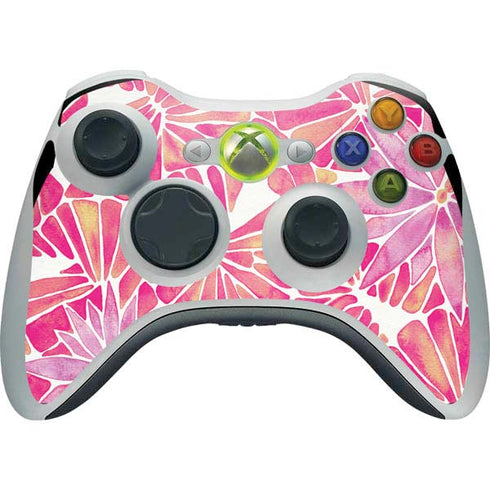 Cat Coq Pink Water Lilies Xbox 360 Wireless Controller Skin