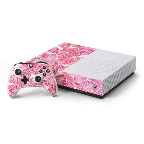 Cat Coq Pink Water Lilies Xbox One S All-Digital Edition Bundle Skin