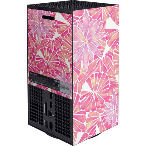 Cat Coq Pink Water Lilies Xbox Series X Console Skin