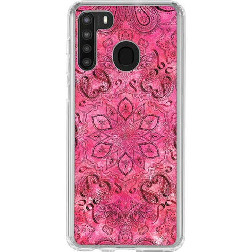Pink Zen Ginseng Galaxy A21 Clear Case