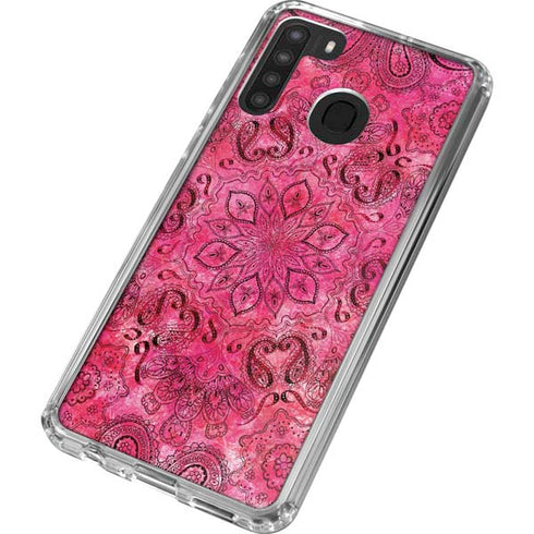 Pink Zen Ginseng Galaxy A21 Clear Case