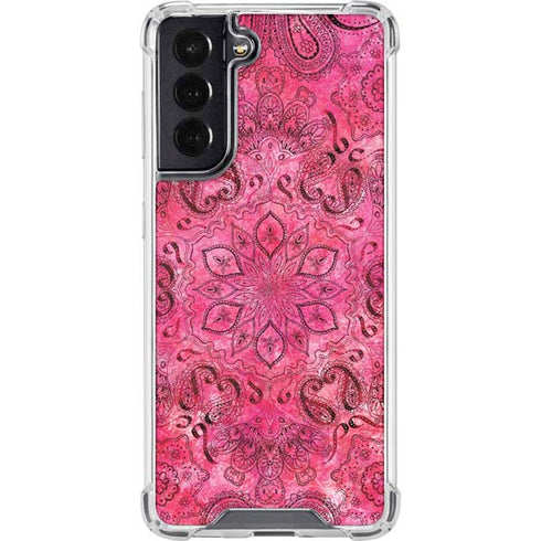 Pink Zen Ginseng Galaxy S22 Clear Case