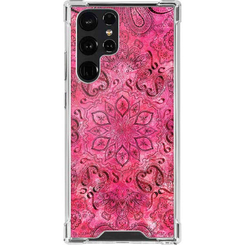 Pink Zen Ginseng Galaxy S22 Ultra Clear Case