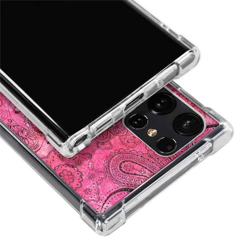 Pink Zen Ginseng Galaxy S22 Ultra Clear Case
