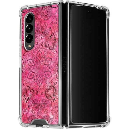 Pink Zen Ginseng Galaxy Z Fold4 5G Clear Case