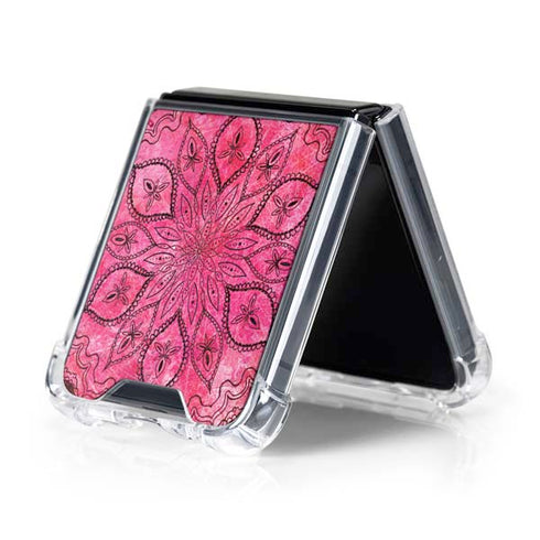 Pink Zen Ginseng Galaxy Z Flip5 5G Clear Case