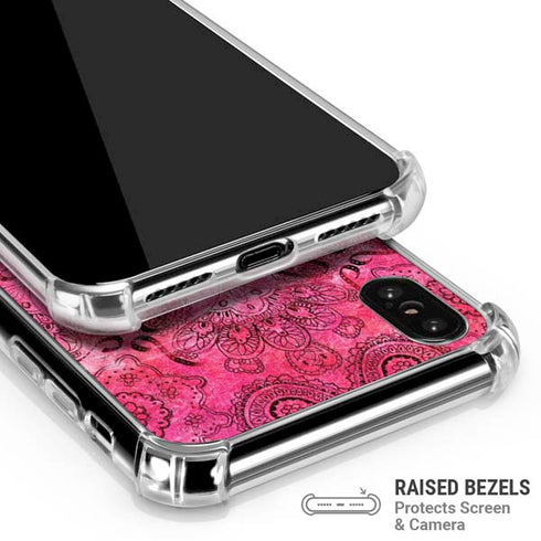 Pink Zen Ginseng iPhone XS Max Clear Case