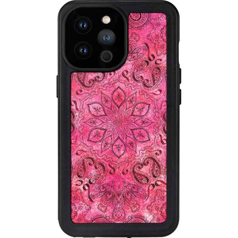 Pink Zen Ginseng iPhone 14 Pro Max Waterproof Case
