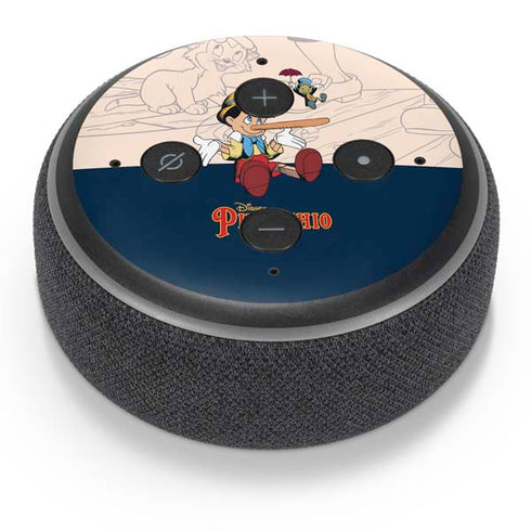 Disney Pinocchio and Jiminy Cricket Amazon Echo Dot Skin