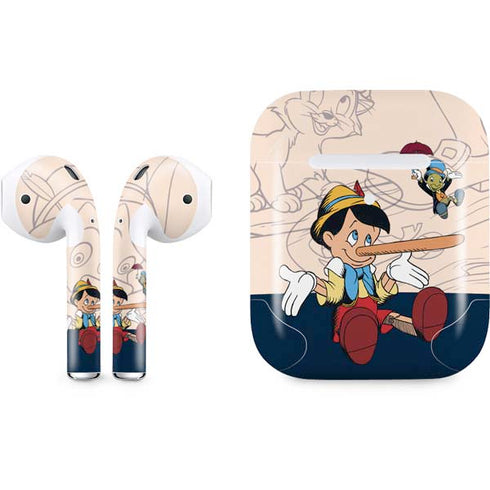 Disney Pinocchio and Jiminy Cricket Apple AirPods 2 Skin