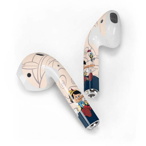 Disney Pinocchio and Jiminy Cricket Apple AirPods 2 Skin