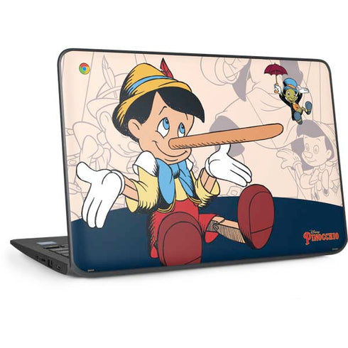 Disney Pinocchio and Jiminy Cricket HP Chromebook Skin