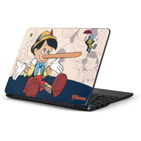 Disney Pinocchio and Jiminy Cricket Samsung Chromebook Skin