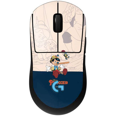 Disney Pinocchio and Jiminy Cricket G Pro Wireless Gaming Mouse Skin