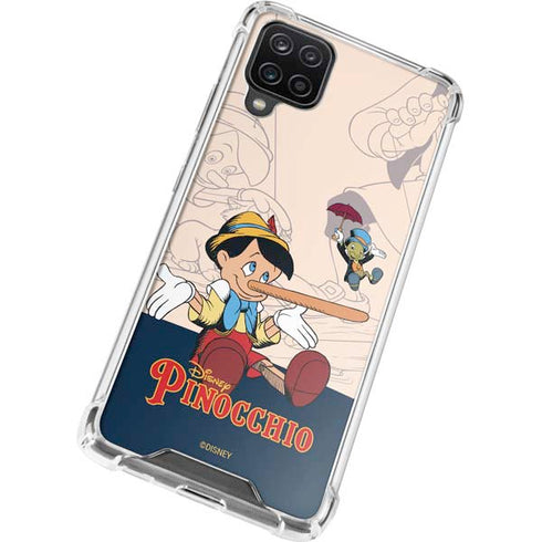 Disney Pinocchio and Jiminy Cricket Galaxy A12 Clear Case