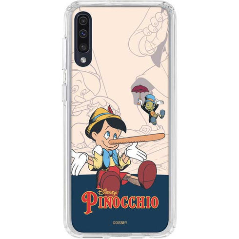 Disney Pinocchio and Jiminy Cricket Galaxy A50 Clear Case