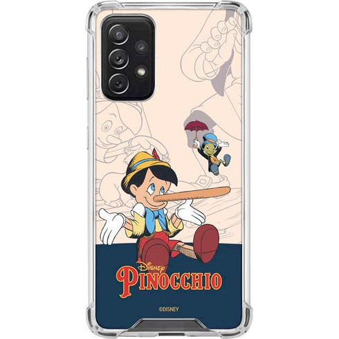 Disney Pinocchio and Jiminy Cricket Galaxy A72 5G Clear Case