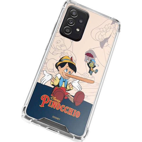 Disney Pinocchio and Jiminy Cricket Galaxy A72 5G Clear Case