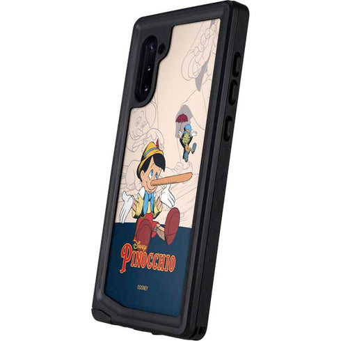 Disney Pinocchio and Jiminy Cricket Galaxy Note 10 Waterproof Case