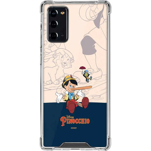 Disney Pinocchio and Jiminy Cricket Galaxy Note20 5G Clear Case