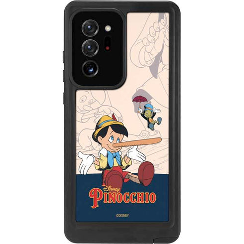Disney Pinocchio and Jiminy Cricket Galaxy Note20 Ultra 5G Waterproof Case