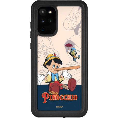 Disney Pinocchio and Jiminy Cricket Galaxy S20 Plus Waterproof Case