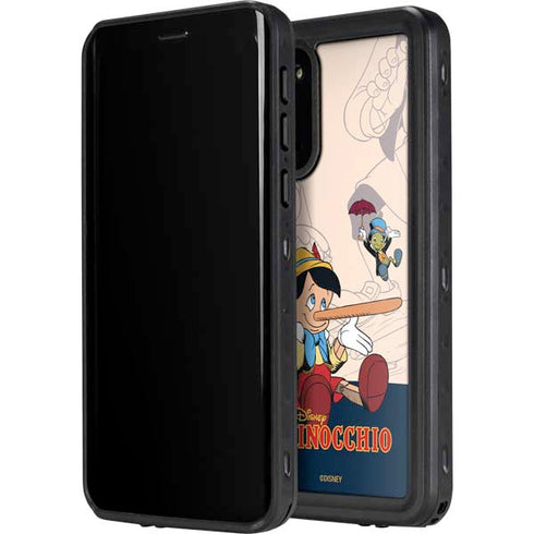 Disney Pinocchio and Jiminy Cricket Galaxy S20 Plus Waterproof Case