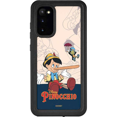 Disney Pinocchio and Jiminy Cricket Galaxy S20 Waterproof Case