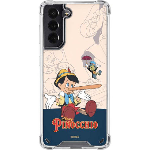 Disney Pinocchio and Jiminy Cricket Galaxy S21 5G Clear Case