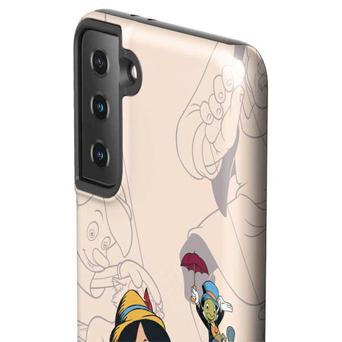 Disney Pinocchio and Jiminy Cricket Galaxy S21 Plus 5G Pro Case