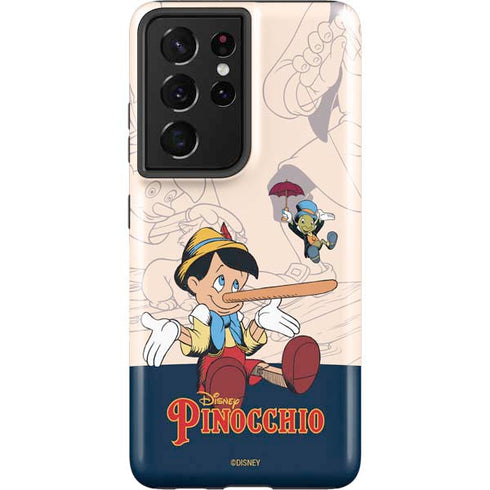 Disney Pinocchio and Jiminy Cricket Galaxy S21 Ultra 5G Pro Case