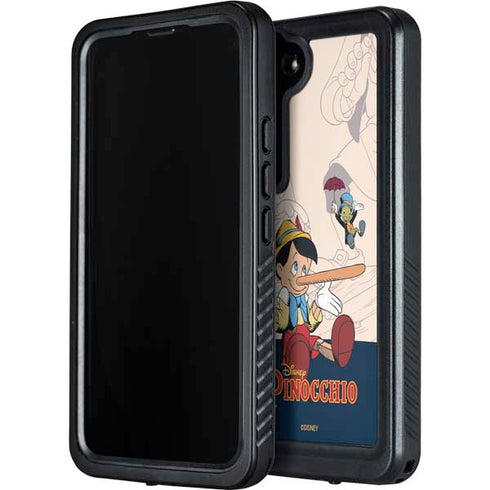 Disney Pinocchio and Jiminy Cricket Galaxy S23 Plus Waterproof Case