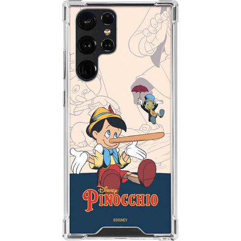 Disney Pinocchio and Jiminy Cricket Galaxy S24 Ultra Clear Case