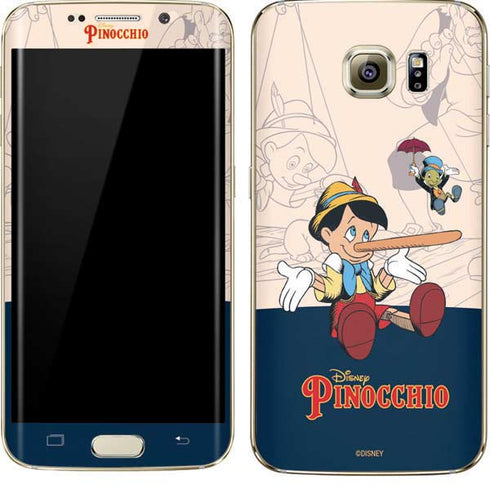 Disney Pinocchio and Jiminy Cricket Galaxy S7 Edge Skin