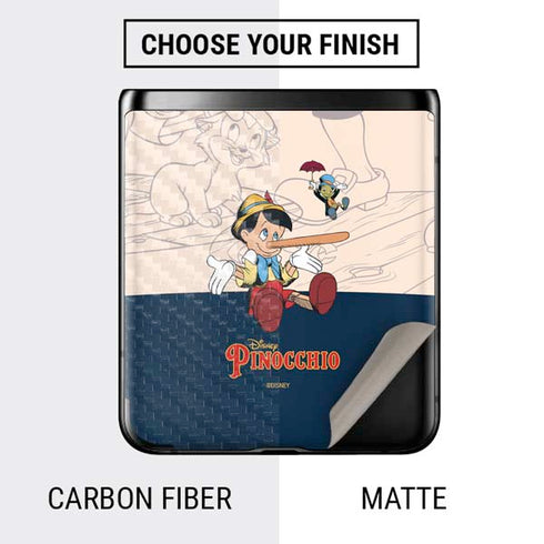 Disney Pinocchio and Jiminy Cricket Galaxy Z Flip Skin