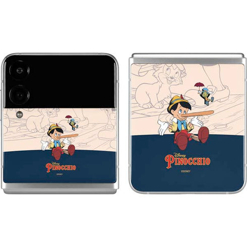 Disney Pinocchio and Jiminy Cricket Galaxy Z Flip4 5G Skin