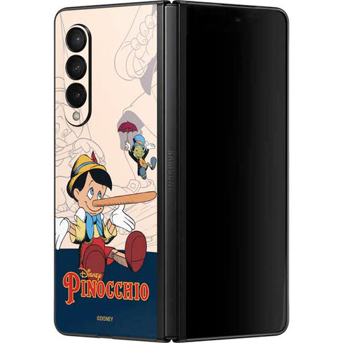 Disney Pinocchio and Jiminy Cricket Galaxy Z Fold3 5G Skin