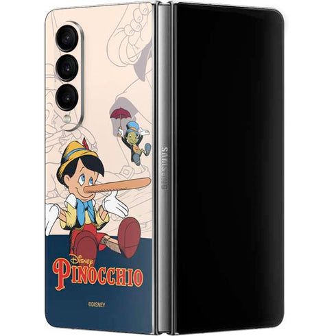 Disney Pinocchio and Jiminy Cricket Galaxy Z Fold4 5G Skin